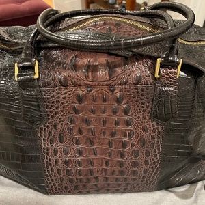 Brahmin leather weekender bag